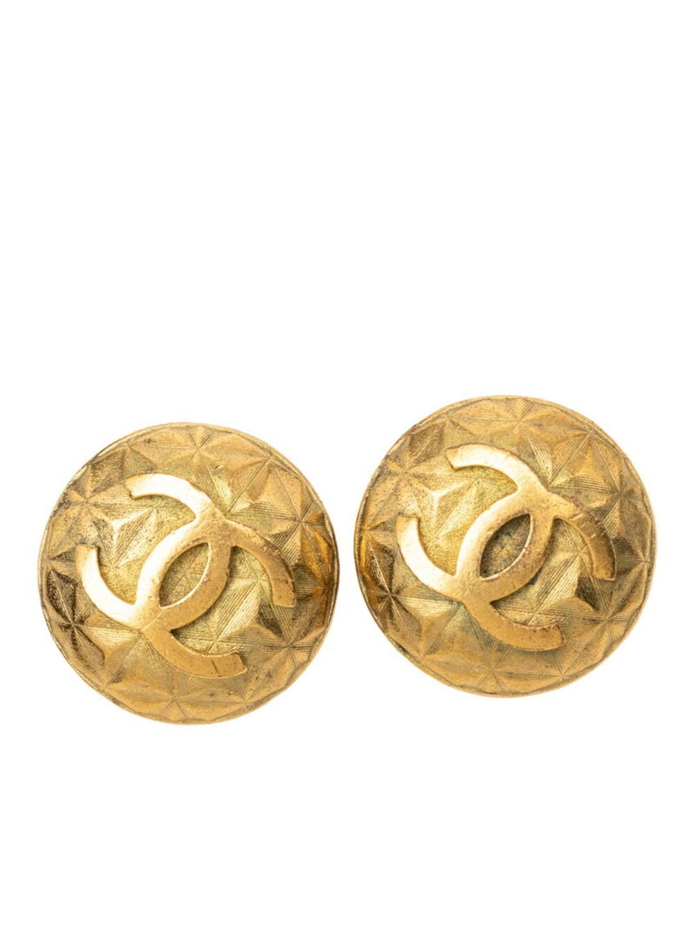 Chanel Cc Logo Clip-On Earrings Metal #347129C58B